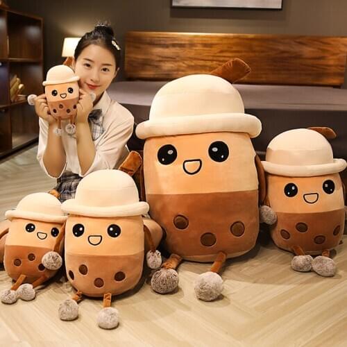 1pc 25-65CM kawaii Pearl Milk Tea Cup Plush Toys Lovely Stuffed Soft Bubble Tea Shaped Pillow for Children Girls Home Decor Gift