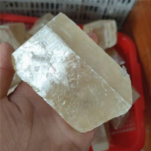 Natural Transparent White Optical Calcite Mineral Specimen Healing