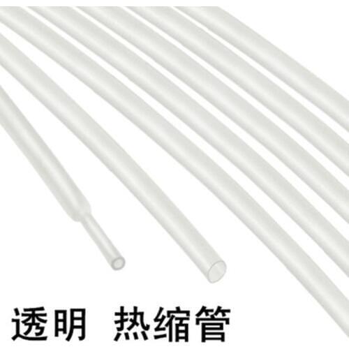 1mm 1.5mm 2mm 2.5mm 3mm 3.5mm 4mm 5mm 6mm 8mm Transparent Clear Heat Shrink Tube Shrinkable Tubing Sleeving Wrap Wire