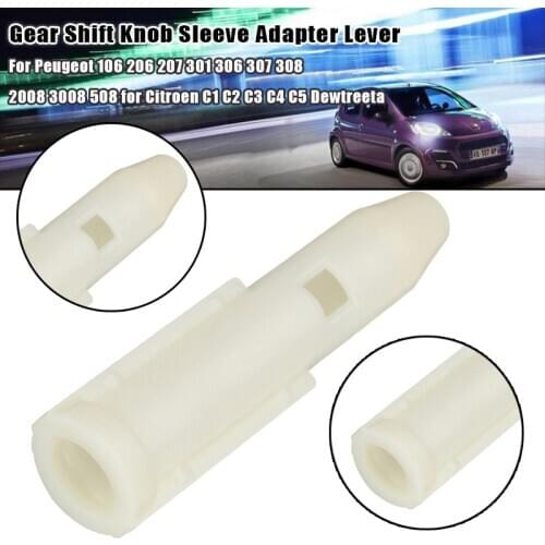 Car Gear Shift Knob Sleeve Adapter Lever For Peugeot 106 206 207 301 306 307 308 2008 3008 508 for Citroen C1 - C5 Dewtreeta