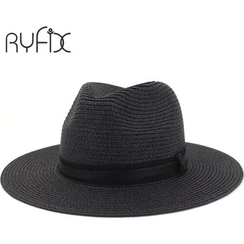 Korean edition new fashion jazz hat spring summer straw hat female sun hat sun block hat flat brim hat HA113