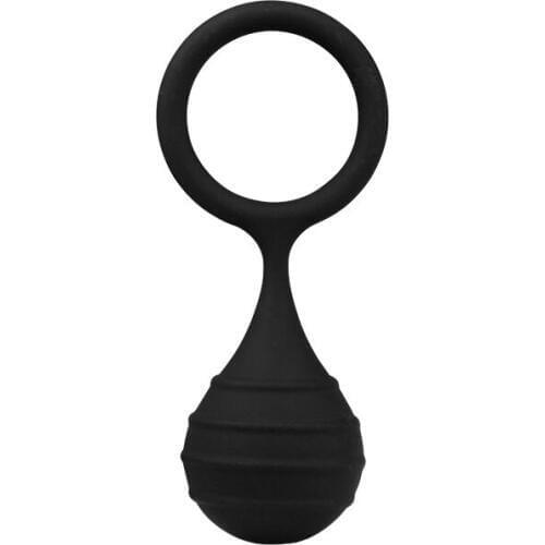 Silicone Cock Ring Penis Stretching Exercise Lasting Erection Weight Ring Ball Penis Delay Scrotum Cage Ring Adult Sex Toys for