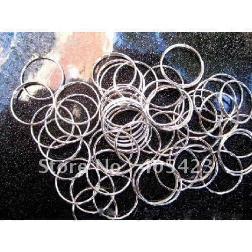 1000pcs/lot A grade 15mm diameter Stainless steel connection circle crystal bead curtain accessories metal connector ring