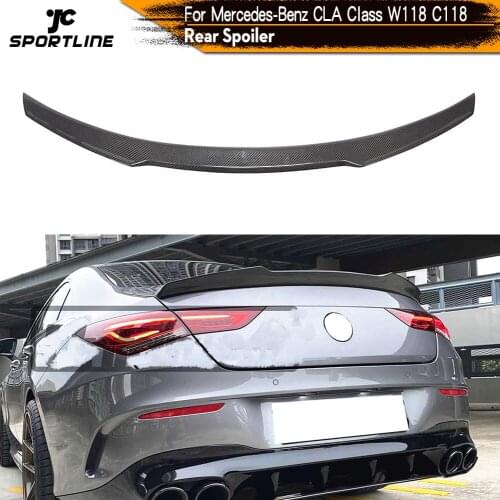 Rear Trunk Spoiler Boot Lip Wing Spoiler For Mercedes-Benz CLA Class W118 2019 2020 Carbon Fiber Rear Boot Lip Wing Spoiler