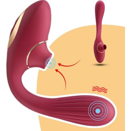 Clit Nipple Stimulator Dildo Vibrator G-spot Sucking Vibrator for Women Oral Sucking Female Masturbator Adult Sex Toys for Wome