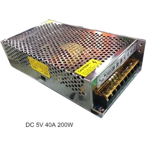 200W DC 5V 40A Switching Power Supply Led Driver for LED Strip or Billboard Power Application