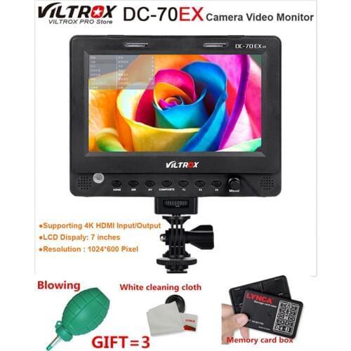 Viltrox DC-70EX Pro 7" 4K HDMI SDI AV TALLY Input Output Video HD LCD Camera Video Monitor Display Field for Canon Nikon Sony