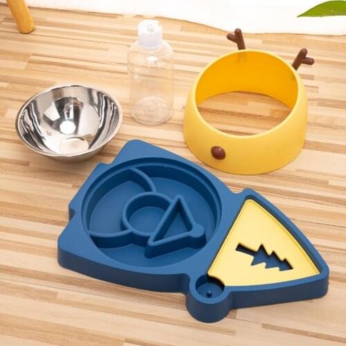 High Capacity Durable Cats Water Food Feeding Holder Moisture-proof Pet Bowl Wide Mouth for Indoor
