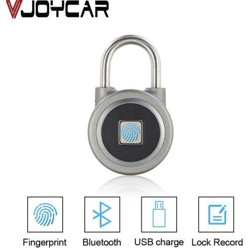 Waterproof Keyless Portable Smart Bluetooth Fingerprint Lock Padlock Anti-theft System IOS Android APP Control Door Cabinet Lock