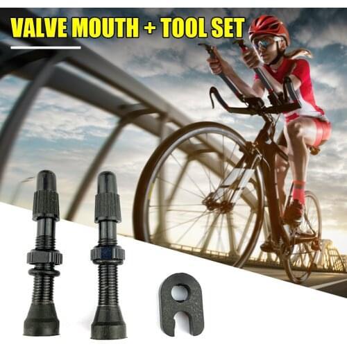 VODOOL Automobile Exterior Repair Components 1 Pair 48mm Alloy Stem Presta Valve Tool for Road Mountain Bike Tubeless Tire