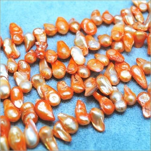 40cm length pearl chips orange mother of pearl nice beads accessories pearl strings size 10-15mm diy beads