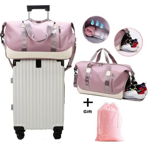 Womens Sport Bags Waterproof Nylon Dry Shoulder Large Swimming Pool Beach Gym Yoga Travel Fitness Gymnastics Shoes Handbag