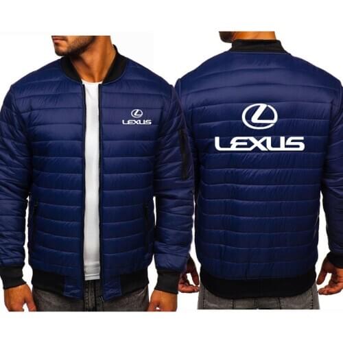 Winter fleece Thicken Warm coats Lexus Car Logo Print Casual cotton Wool Mens pullover high quality cotton Mens Coat Jacket
