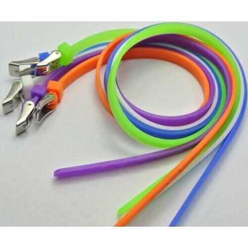 10 Mixed Color Rubber Wrap Wristband Bracelet Fit Slide Charm 6X380mm