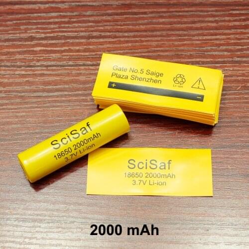 100pcs/lot Lithium Battery Packaging Sleeve 18650 Heat Shrinkable Casing Skin Pvc Film 2000mah