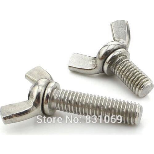 20pcs/Lot Metric M5x8mm Stainless Steel Wing Bolt Butterfly Bolt Screw Brand New