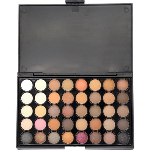 40 Color Eyeshadows Pearlescent Matte Earth Color Smoky Makeup Multicolor Eyeshadow Palette