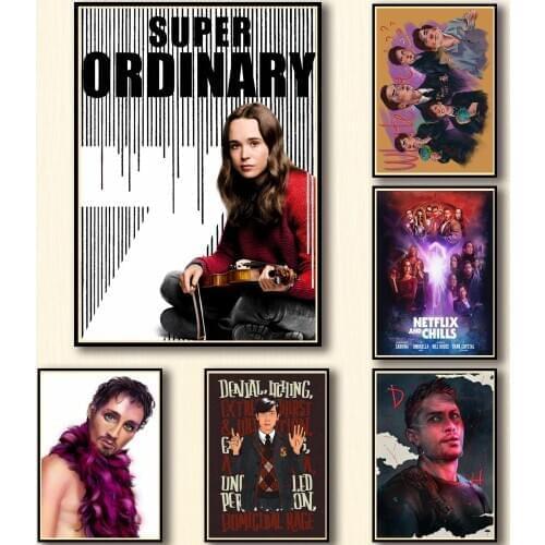 44 Designs Tv Show The Umbrella Academy Whitepaper Poster HomeDecal Painting Wall Sticker for Coffee House Bar