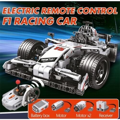 729PCS Toys City Technic RC F1 Remote Control Racing Car Drift Electric Building Blocks Sets Christmas Gifts Toys For Children