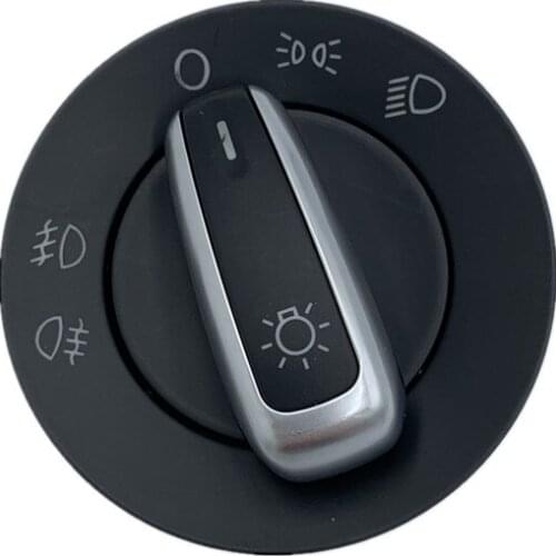 Free Shipping 6RD941531 Chrome Headlight Fog Lamp Switch For AUDI A4 8E B6 TT 8N Transporter T5 VW Polo 6R Jetta IV VI 6