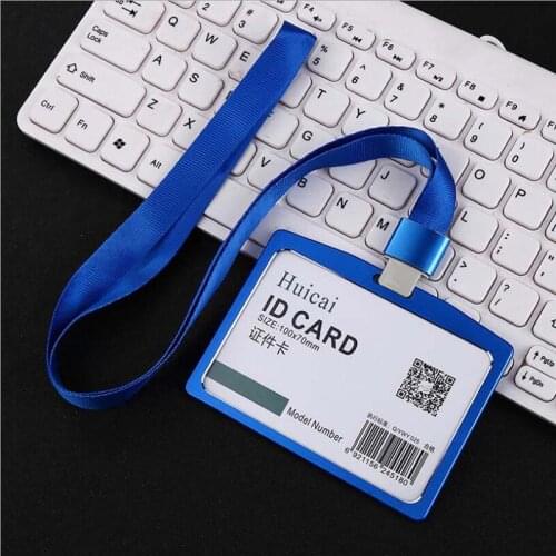 1PC Work Card Holders Men Women Business Bank Credit Card Holder Name ID Card Cover Metal Work Badge Fashion Card Case