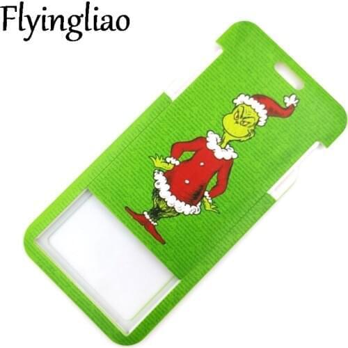 Dr seuss Christmas cat Credit Card ID Holder Bag Student Women Travel Bank Bus Business Card Cover Badge Accessories Gifts