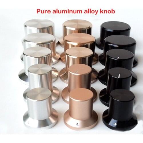 Chassis Knob All Aluminum Alloy Solid Knob Audio Amplifier Chassis Tone Knob Potentiometer Volume Knob
