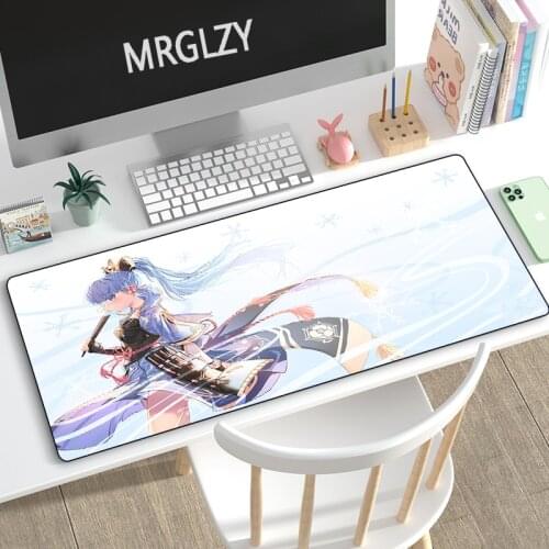 Hot Sale Cute Girl Ayaka Anime Mouse Pad Genshin Impact Large Mousepads Gaming Accessoroes Laptop Mechanical Keyboard Desk Mat