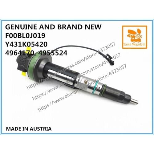 GENUINE AND BRAND NEW DIESEL FUEL INJECTOR F00BL0J019, Y431K05420 FOR QSK19 ENGINE 4964170 4955524