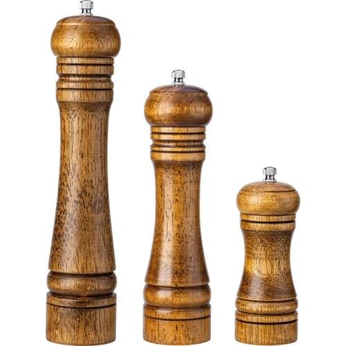 Pepper Grinder Solid Wood Pepper Grinder Manual Oak Grinder Multi-purpose Seasoning Bottle Ceramic Core Kitchen Tool