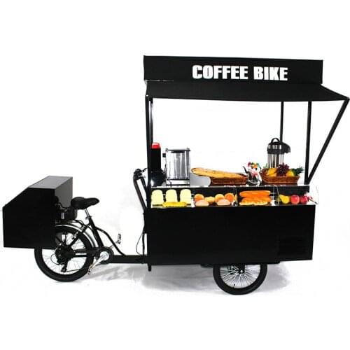 KN-T07A Cargo Bike Tricycle Ice Cream Hot Dog Flower Coffee Snacks Motorized Tricycles Pedal and Electric