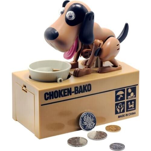 Money Box Robotic Hungry Eating Dog Banco Canino Coin Bank Automatic Stole Coin money bank Money Saving Box Gift For Kid