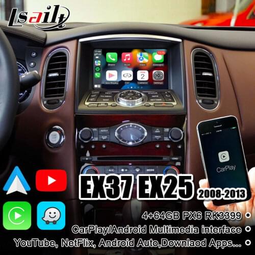 Wireless Apple CarPlay Interface box for Infiniti EX37 EX35 QX70 QX56 2008-2013 Android Auto support multi-languages by Lsailt