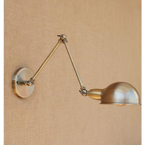Copper Swing Long Arm Wall Lamp Vintage Dinning Room Edison Loft Style Industrial Wall Light Sconces Retro Applique LED