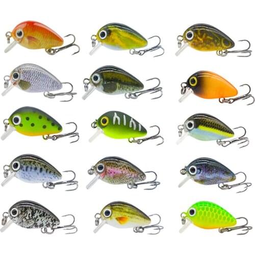 Minnow Micro Crankbaits 2.8cm 2g Hard Floating Baits Artificial Fishing Lure Fish Hook Wobbler Pesca Tackle for Pike Bass Trout