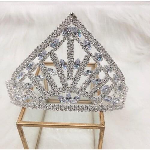 Fashion classic Rhinestone crown luxury headdress zircon Rhinestone crown jewelry wedding birthday party