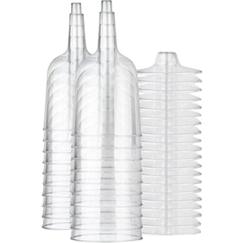 20pcs 5 Oz Clear Plastic Wine Glasses Shatterproof Goblet Disposable Reusable For Champagne,desserts,food Samples,Dining,wedding