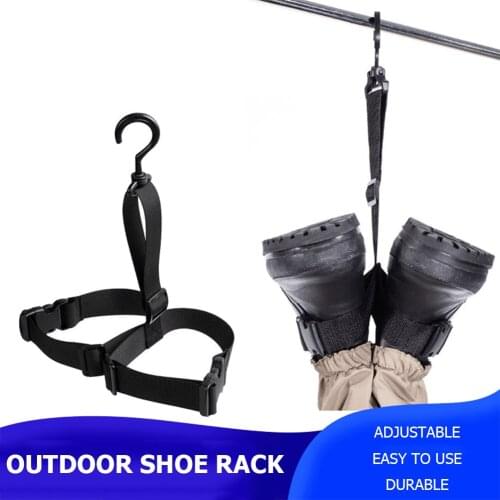 Fishing Wader Boot Hanger Adjustable Strap for Storage Drying Wader Rack Belt Hanger Nylon Ribbon Hanging Shoes Hook Holder