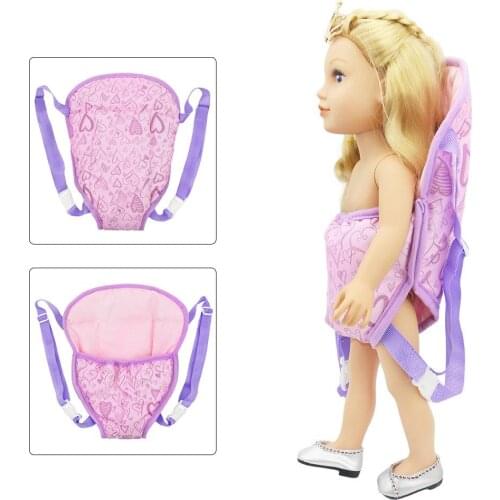 18in Baby Reborn Doll Carrier Backpack Lifelike Newborn Baby Toy Bag With Front Back Carrier With Straps For Kids Without Doll