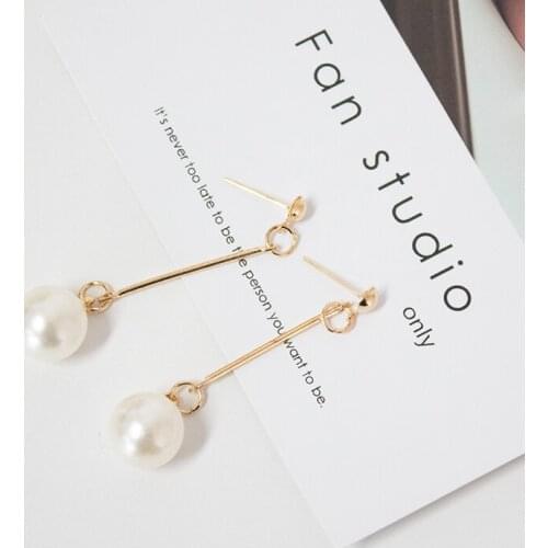 Earrings Jewelry Same Paragraph Fashion Imitation Pearl Tassel Earrings Wholesale Jewelry Earrings Female Long Section Vintage