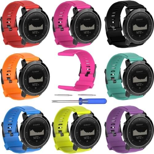 Silicone Replacement Accessory Watch Band Wrist Strap Bracelet for Suunto Traverse/Traverse Alpha Strap Band