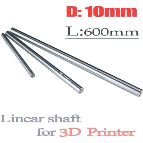 3D Printer rod 10mm Linear shaft round rod L600mm for CNC parts XYZ WCS10 L600mm 1pcs