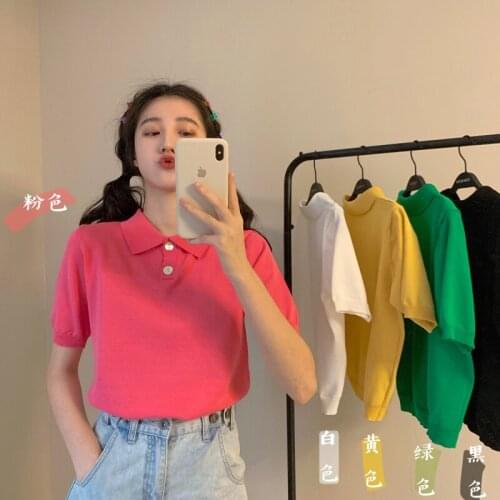 Loose Casual Retro Lazy T-shirt Female Korean Harajuku Womens T-shirts Tops Japanese Kawaii Ladies Ulzzang Clothes For Women