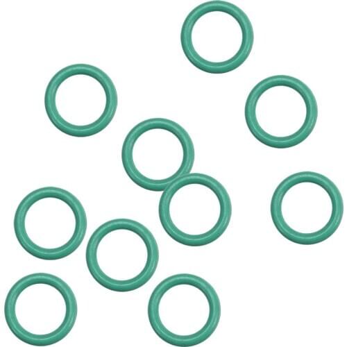 Uxcell 10Pcs Fluorine Rubber O Rings, 6.5mm OD, 4.5mm ID, 1mm Width, Seal Gasket Green Prevent leaks in plumbing, machinery