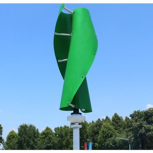 New 1.3m started up green white orange maglev wind generator 600w 12v 24v vertical axis wind turbine with 600w MPPT controller