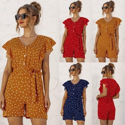 Summer Women Matching Sets Print Dot Color Lace Up Short Sets Beach Style Clothing 2021 New Hot Casual Fitness Suits C2489