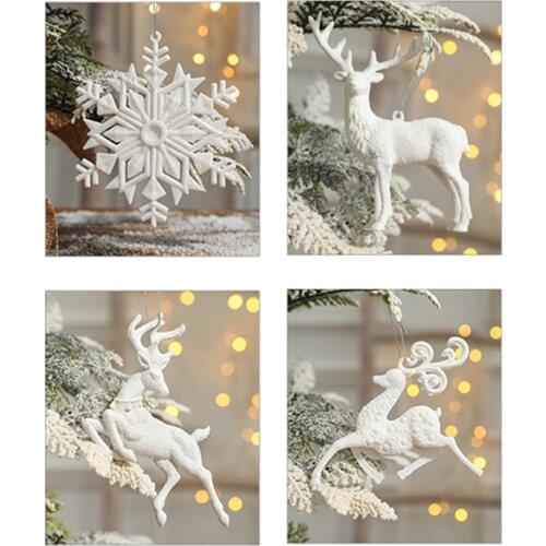 1 PC Christmas Pendants Xmas Tree Elk Snowflake Ornaments Home Hanging Decor Christmas Party New Year Kids Gift