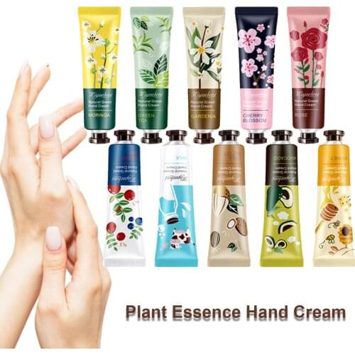 10Pcs Fruit Nourish Hand Cream Moisture Nourishing Anti-Aging Anti Chapping Whitening Hand Lotion Hand Care Hand Cream