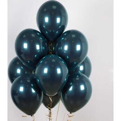 20pcs 10/12inch Teal Blue Latex Balloons Wine Red Wedding Birthday Party Balloon Ocean Party Decoration Supplies Helium Balloon