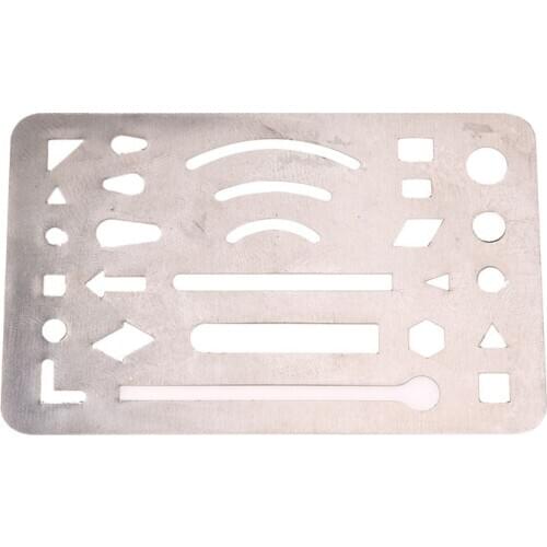 Stainless Steel 27 Patterns Erasing Drawing Drafting Tool Shield